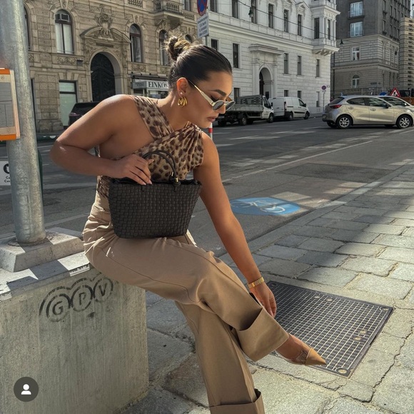 ZARA DRAPED ASYMMETRICAL TULLE BODYSUIT - Picture 7 of 7